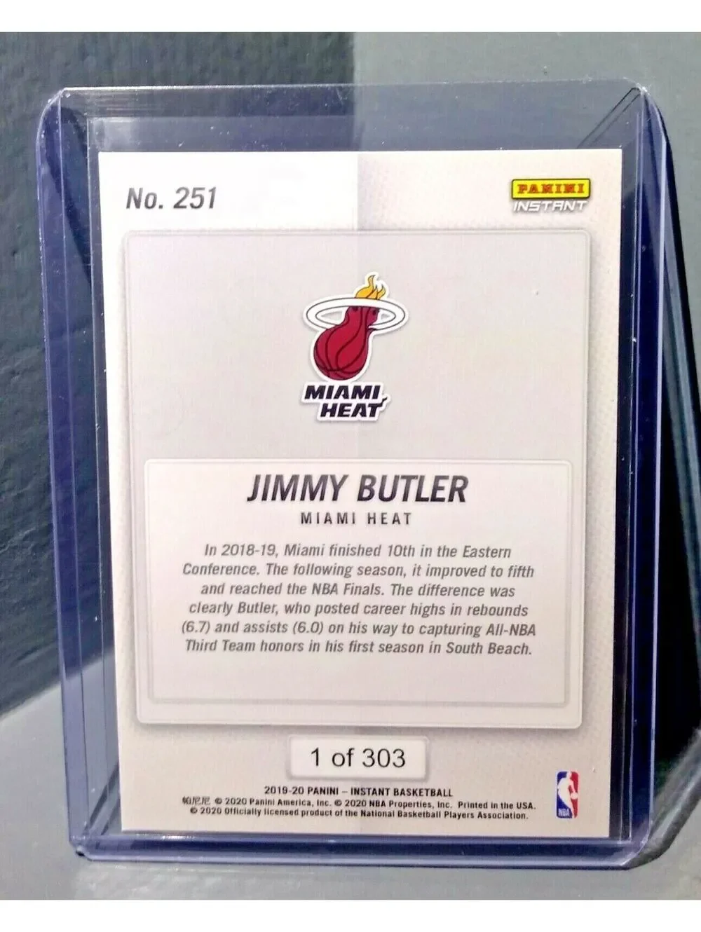 Jimmy Butler 2019-2020 Panini NBA Instant Heat #251 Basketball Card 1 of 303